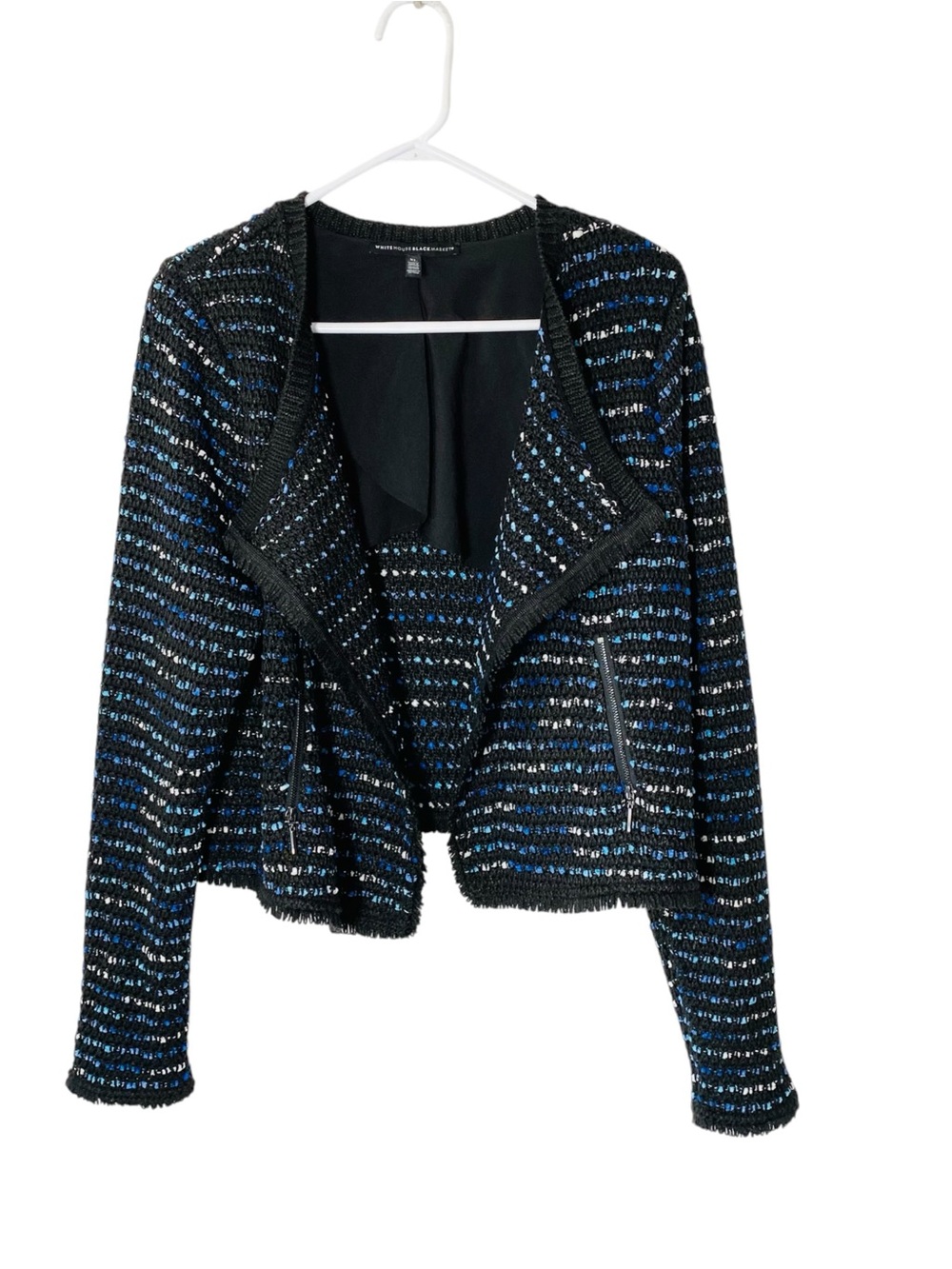 WHBM Tweed Open Drape Blazer